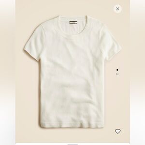 J.Crew | Cashmere relaxed-fit t-shirt | Snow | Size S